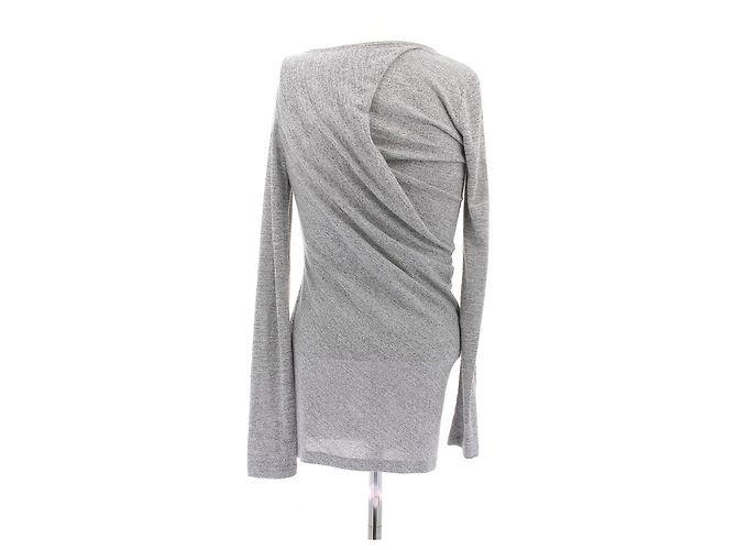 T By Alexander Wang Pull gris chiné - vue 2