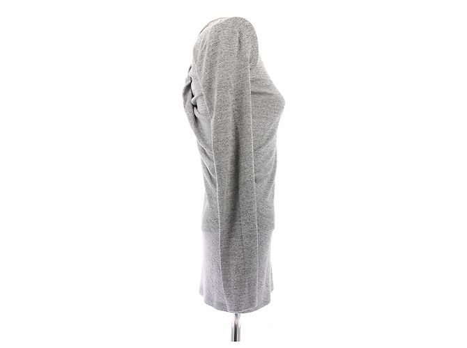 T By Alexander Wang Pull gris chiné - vue 3
