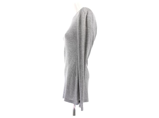 T By Alexander Wang Pull gris chiné - vue 4