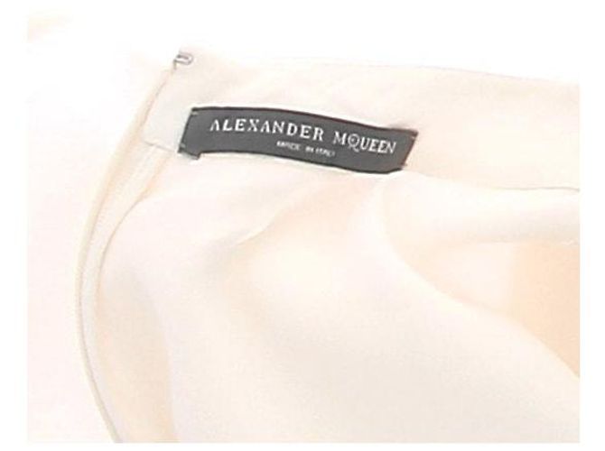 Blusa Alexander McQueen Bianca con Volant e Maniche Corte Bianco - vista 7