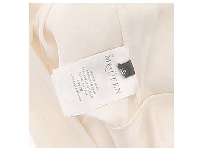 Blusa Alexander McQueen Bianca con Volant e Maniche Corte Bianco - vista 8