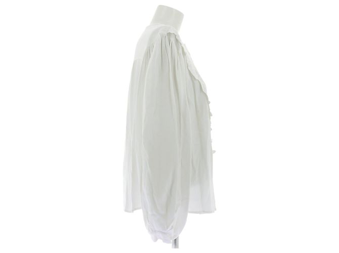 Blusa bianca Isabel Marant con ricamo floreale Bianco - vista 3