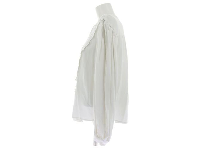 Blusa bianca Isabel Marant con ricamo floreale Bianco - vista 4