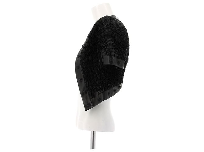 Chanel Lederbolero in Schwarz - Ansicht 4