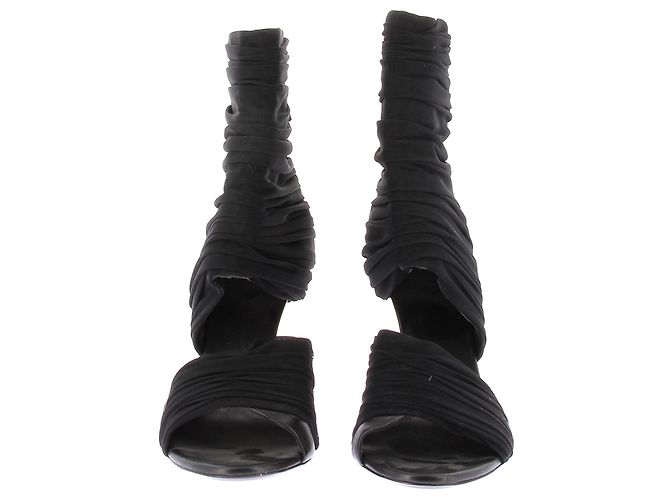Gianvito Rossi Botines de tacón de tul Negro - vista 4