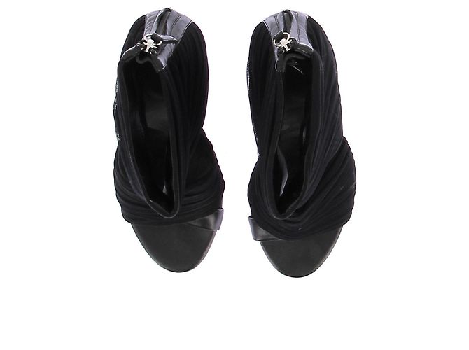 Gianvito Rossi Botines de tacón de tul Negro - vista 6