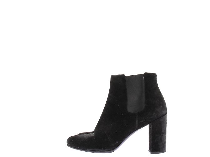 Saint Laurent Botines de tacón de ante Negro - vista 3