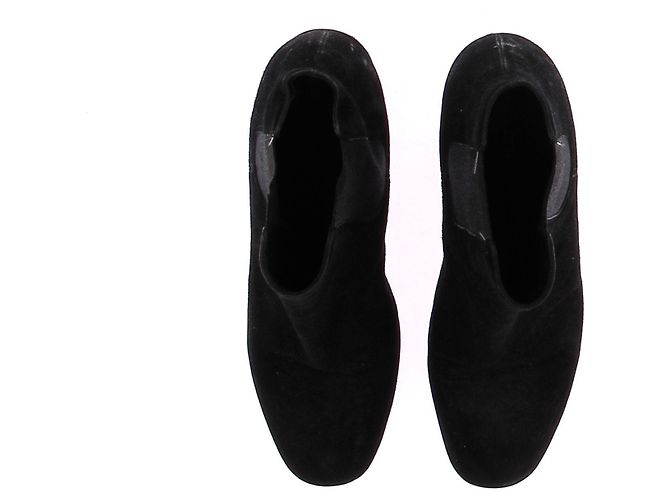 Saint Laurent Botines de tacón de ante Negro - vista 6