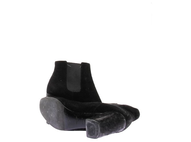 Saint Laurent Botines de tacón de ante Negro - vista 7