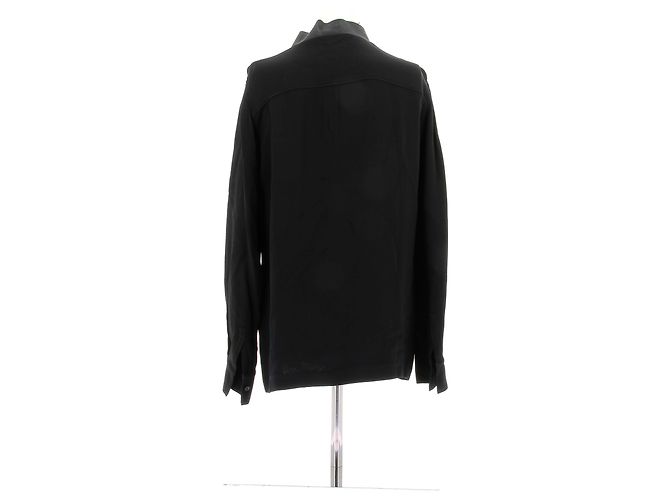 Blusa Alexander Wang nera bicolore a maniche lunghe Nero - vista 2