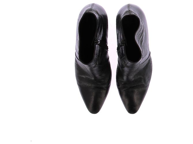Saint Laurent Botines de tacón de cuero Negro - vista 6