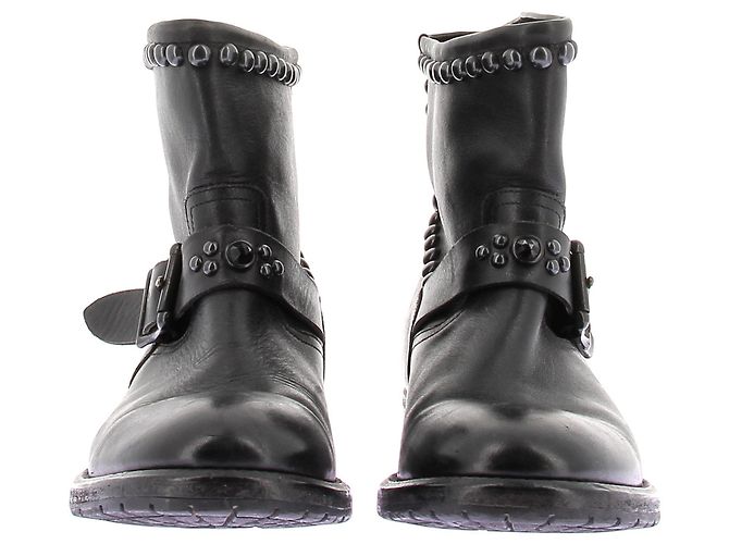 Autre Marque Stivali in pelle nera con borchie HOLLYWOOD TRADING COMPAGNY Nero - vista 4