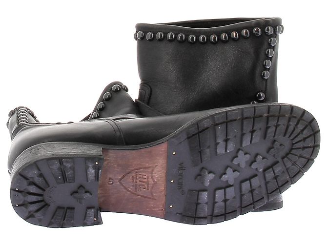 Autre Marque Stivali in pelle nera con borchie HOLLYWOOD TRADING COMPAGNY Nero - vista 7