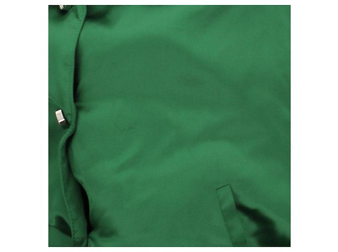 Miu Miu Satin Bomberjacke Grün mit Strasskragen - Ansicht 5
