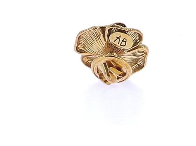 Aurelie Bidermann Goldene Blumenstecker aus Gelbgold - Ansicht 2