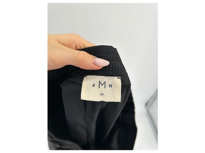 DMN Pantalón de seda negro - vista 3