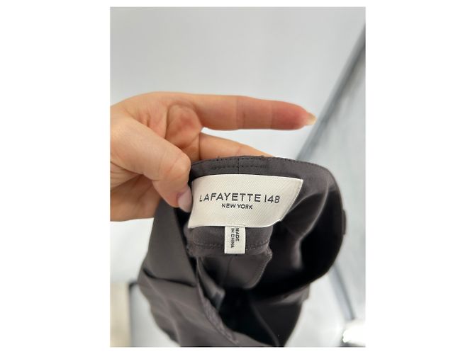 Autre Marque Pantalón de seda gris - vista 3