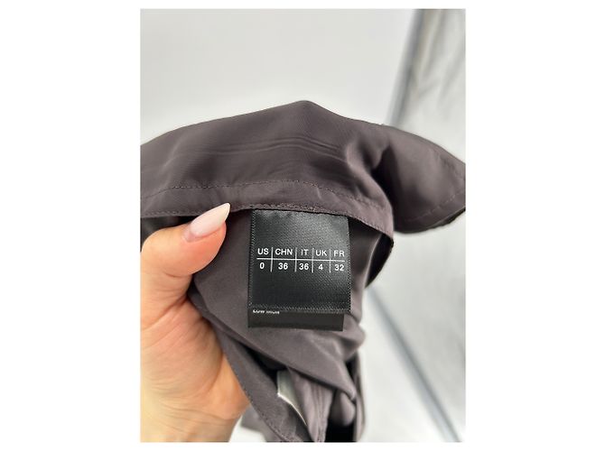 Autre Marque Pantalón de seda gris - vista 4