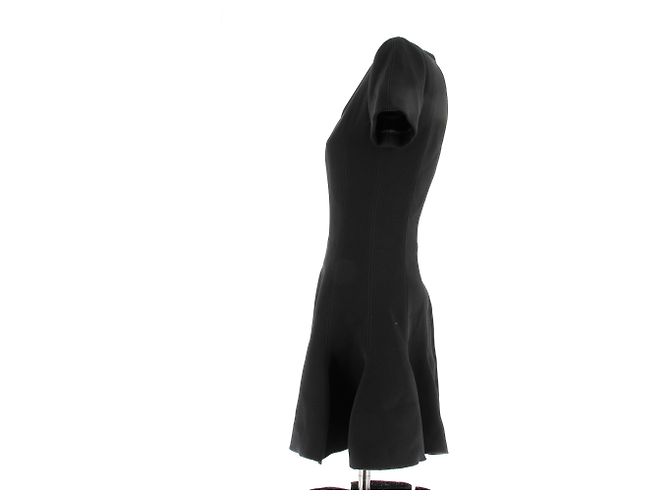 Carven Schwarzes Kurzarmkleid M - Ansicht 4
