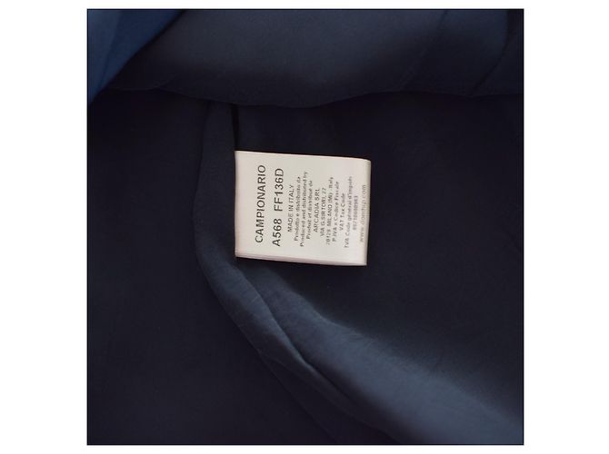 Vestido mini de algodón azul Dondup con lazo cruzado y detalle de encaje - vista 5