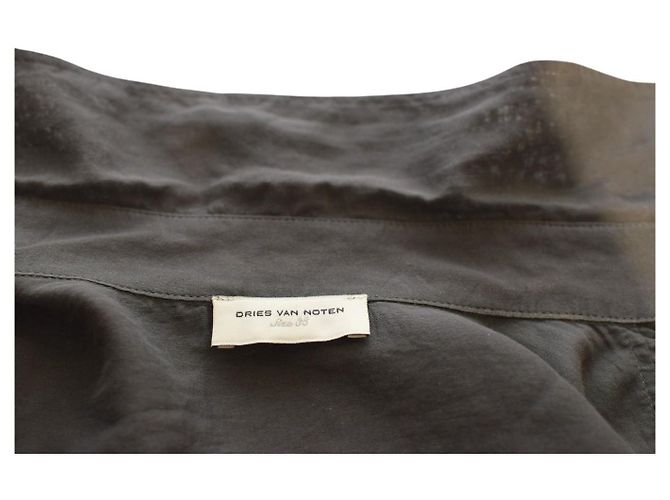Camisa gris transparente con botones Dries Van Noten - vista 3