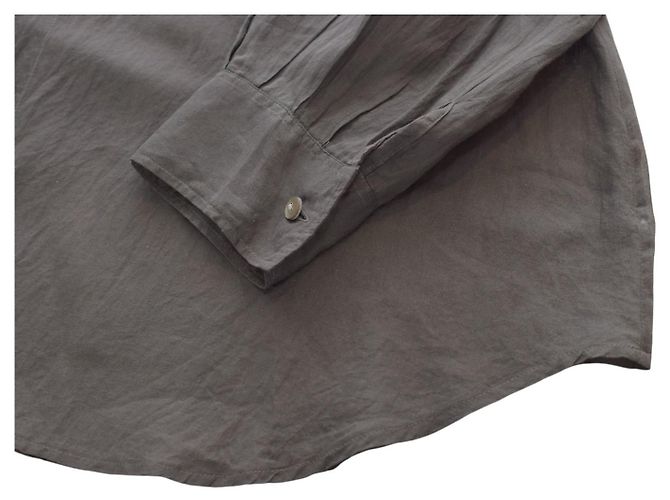 Camisa gris transparente con botones Dries Van Noten - vista 4