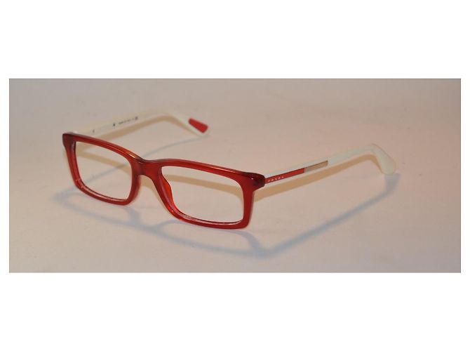 Gafas de sol Prada Ram 5007 AA Blanco Rojo Roja - vista 2