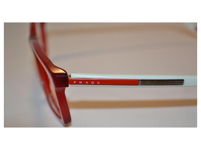 Gafas de sol Prada Ram 5007 AA Blanco Rojo Roja - vista 5