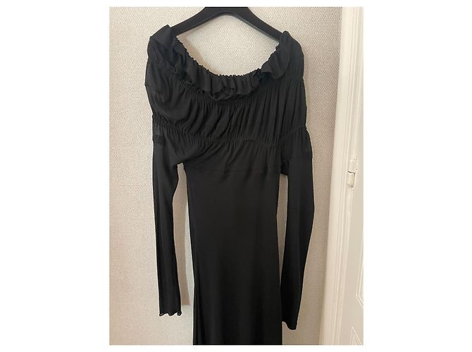 Yves Saint Laurent Schwarzes schulterfreies Kleid - Ansicht 3