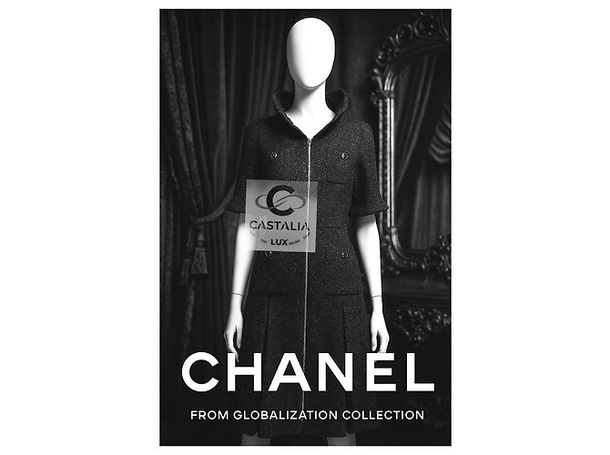 Chanel Vestido chaqueta de tweed negro brillante 40 FR - vista 7