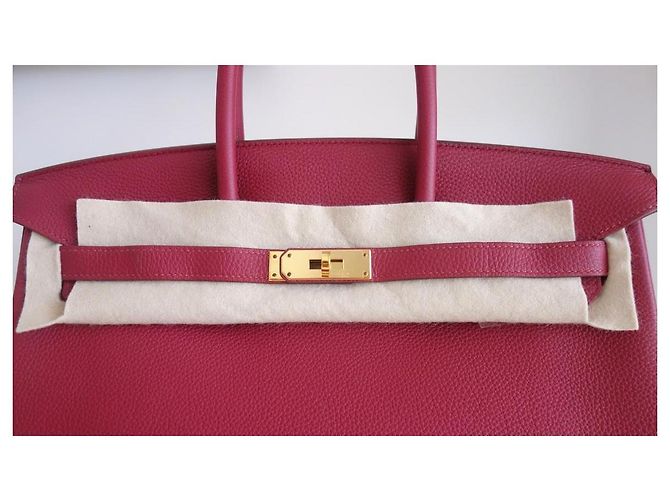 Hermès Borsa Hermes Birkin 35 rubino Rosso - vista 5
