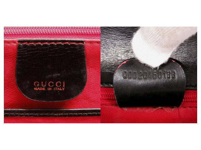 Borsa in pelle Gucci Bamboo Nero - vista 11