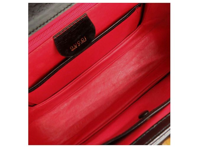 Borsa in pelle Gucci Bamboo Nero - vista 7