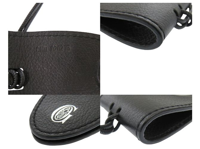 Goyard schwarzer Leder-Handtaschenanhänger - Ansicht 7