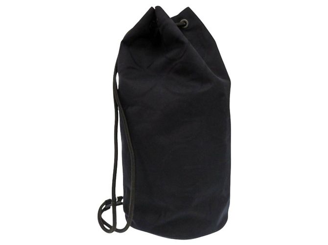 Borsa a spalla in tela nera Gucci Bonsack 123438 Nero - vista 2