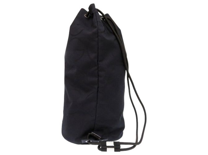Borsa a spalla in tela nera Gucci Bonsack 123438 Nero - vista 4