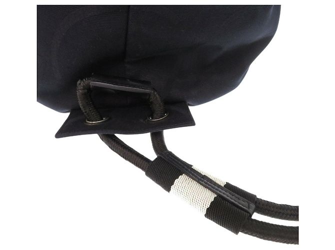 Borsa a spalla in tela nera Gucci Bonsack 123438 Nero - vista 6