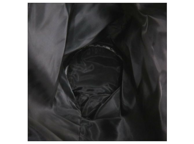Borsa a spalla in tela nera Gucci Bonsack 123438 Nero - vista 7