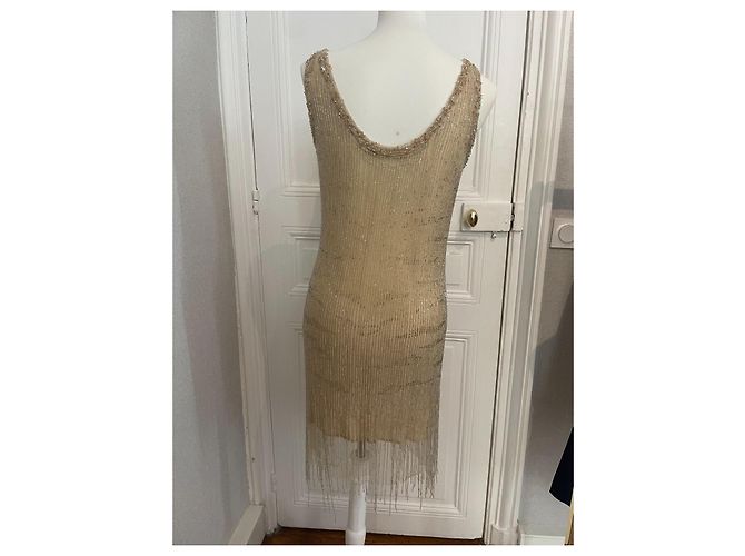 Roberto Cavalli Gold Charleston Kleid Beige - Ansicht 2