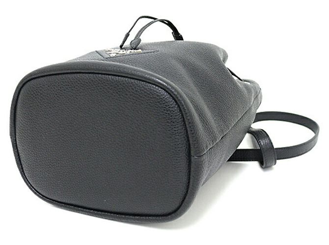 Borsa a spalla in pelle Prada Nero - vista 5