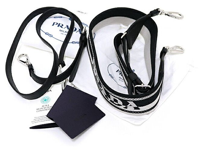 Borsa a spalla in pelle Prada Nero - vista 6