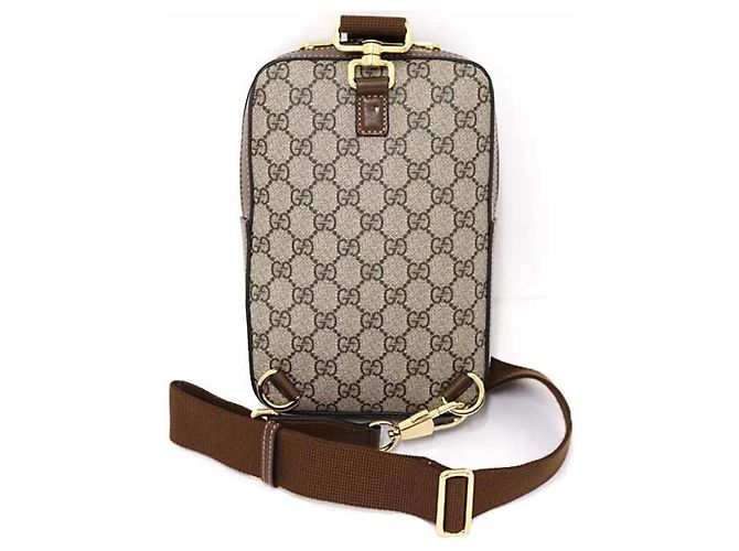 Borsa a tracolla Gucci Interlocking G Marrone Beige - vista 3
