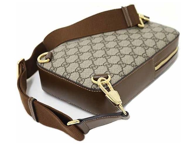 Borsa a tracolla Gucci Interlocking G Marrone Beige - vista 4