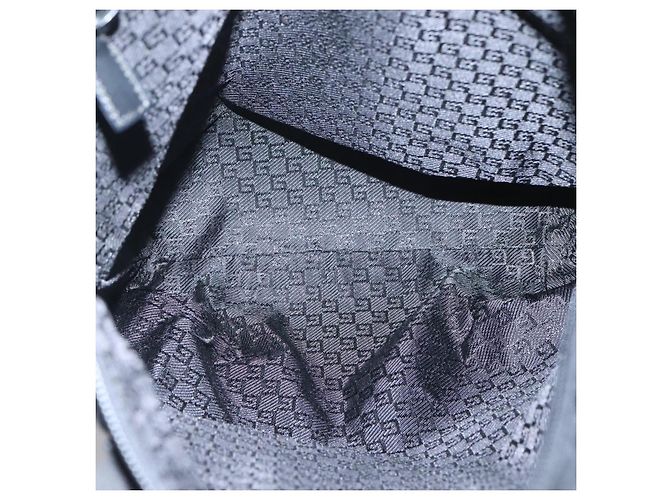 GUCCI Handtasche aus schwarzem Nylon mit Silber 019 0373 Auth bs25919 - Ansicht 11