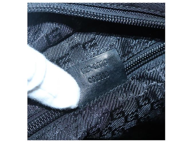 GUCCI Handtasche aus schwarzem Nylon mit Silber 019 0373 Auth bs25919 - Ansicht 12