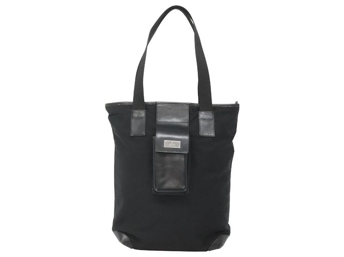 GUCCI Handtasche aus schwarzem Nylon mit Silber 019 0373 Auth bs25919 - Ansicht 13