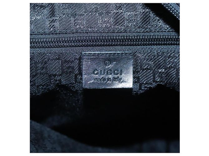 GUCCI Handtasche aus schwarzem Nylon mit Silber 019 0373 Auth bs25919 - Ansicht 17
