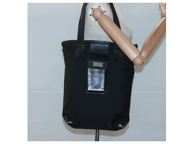 GUCCI Handtasche aus schwarzem Nylon mit Silber 019 0373 Auth bs25919 - Ansicht 21
