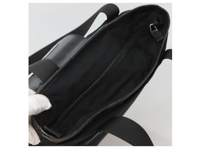 GUCCI Handtasche aus schwarzem Nylon mit Silber 019 0373 Auth bs25919 - Ansicht 6