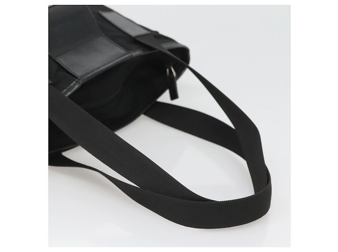 GUCCI Handtasche aus schwarzem Nylon mit Silber 019 0373 Auth bs25919 - Ansicht 7